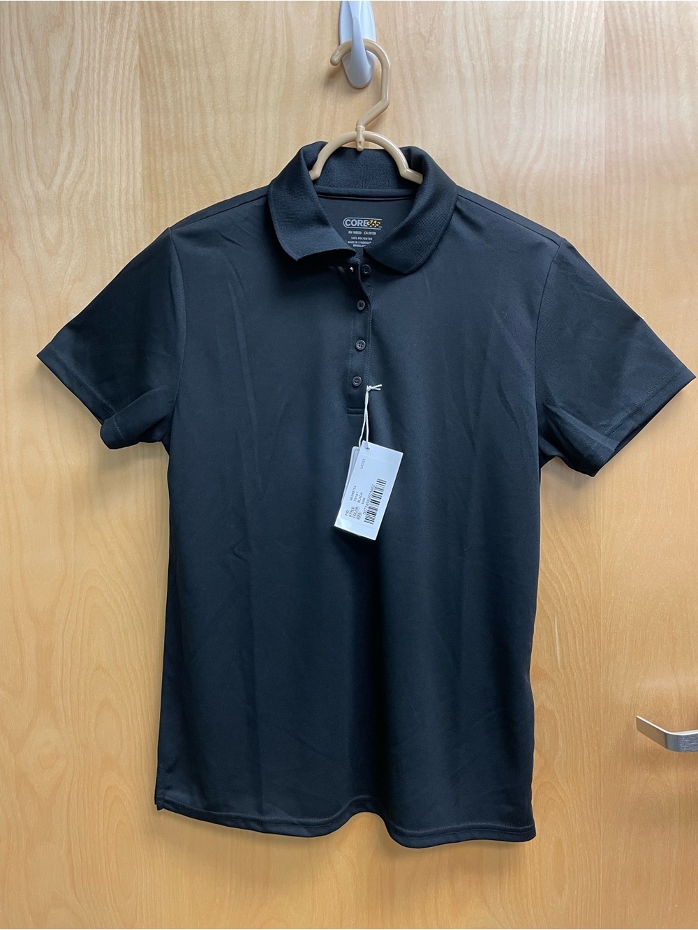 Core 365 Women's Black Short Sleeve Polo